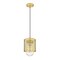 Z-Lite Kipton 1 Light Mini Pendant, Rubbed Brass & Clear 3037MP-RB - alternate 5